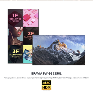 SONY BRAVIA FW-98BZ50L Przenieś kino do swojego salonu , 98 cali 4K Android 10 Wyjątkowa oferta Zadzwoń teraz! 607 615 717 - Czekamy na Twój telefon! - 2