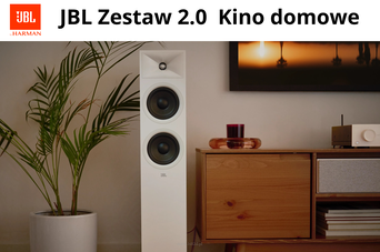 JBL zestaw kina domowego JBL MA310  5.2-kanałowy amplituner AV Biały/ JBL Stage 2 260F 2,5-drożne kolumny  podłogowe