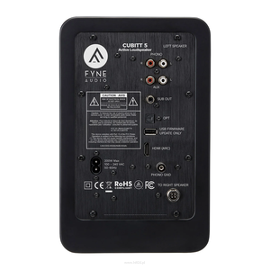 Fyne Audio Cubitt 5 Midnight Black – aktywne kolumny stereo 240 W z HDMI ARC i Bluetooth aptX HD - 3