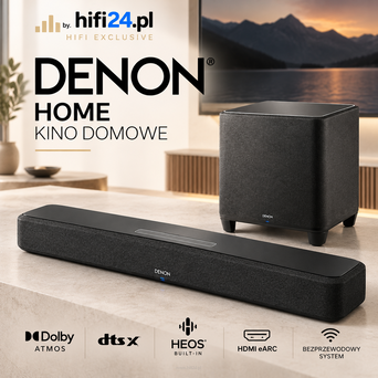 Denon Home Sound Bar 550 + Home Subwoofer – bezprzewodowe kino domowe Dolby Atmos i DTS