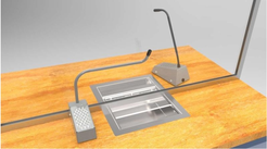 STS-K035-B-RH Zestaw interkomowy z szyjka zakrzywiona w prawo