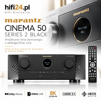 Marantz CINEMA 50 Series 2 Black – amplituner kina domowego z obsługą Dirac Live