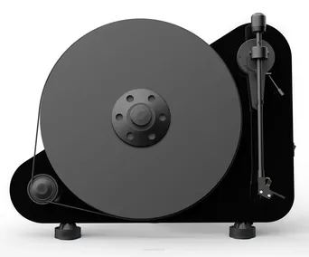 Pro-Ject VT-E  BT R Gramofon analogowy z wkładką gramofonową Ortofon OM5e, odtwarzający płyty w pozycji pionowej, Wbudowany przedwzmacniacz gramofonowy (wyjście liniowe) oraz nadajnik Bluetooth 3.0