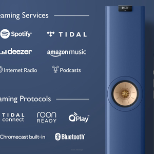 KEF LS60 Wireless  TITANIUM GRAY Bezprzewodowa, aktywna kolumna głośnikowa Wi-Fi,  MQA, Apple AirPlay 2, Google Chromecast i Bluetooth - 6