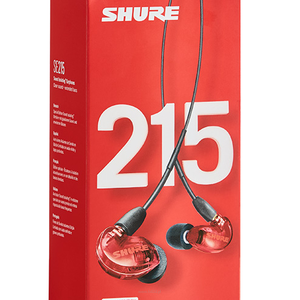 SHURE SE215 PRO Słuchawki douszne z pojedynczym przetwornikiem i kablem 3.5mm (czerwone) - 4
