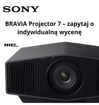 SONY BRAVIA Projector 7 (VPL‑XW5100ES) Black natywny projektor laserowy 4K SXRD do kina domowego (2200 lm) z procesorem XR.