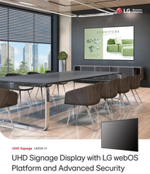LG 49UM5N-H Wyświetlacz UHD Signage z platformą LG webOS i zaawansowanymi zabezpieczeniami