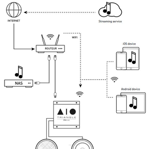Triangle AIO PRO A50 Wzmacniacz stereo 2x50W RMS instalacyjny multiroom z Wi-Fi Bluetooth - 13