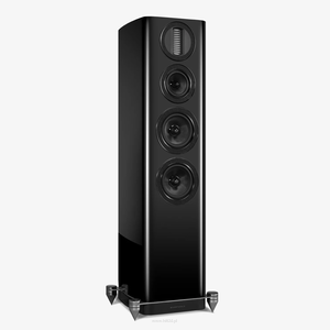 Wharfedale AURA 3  Black – czarny lakier wysoki połysk, podłogowe kolumny Hi-Fi inspirowane flagową serią ELYSIAN - 4