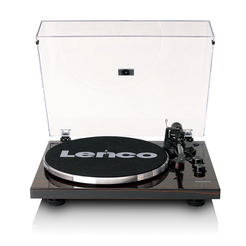 LENCO LBT-345WA Gramofon z Bluetooth  i wkładką Ortofon 2M Red, w zestawie chromowany stabilizator płyty - Orzech