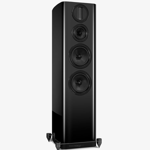 Wharfedale AURA 4 Black – czarny lakier wysoki połysk, podłogowe kolumny Hi-Fi inspirowane flagową serią ELYSIAN - 4