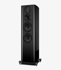 Wharfedale AURA 4 Black – czarny lakier wysoki połysk, podłogowe kolumny Hi-Fi inspirowane flagową serią ELYSIAN