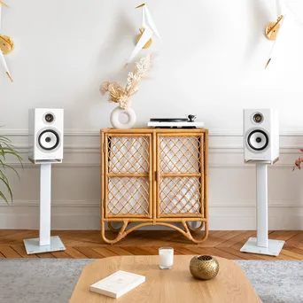 TRIANGLE CAPELLA KOLUMNY PODSTAWKOWE AKTYWNE AUDIOFILSKIE SPACE WHITE, WISA, CHROMECAST, ROON READY, SPOTIFY CONNECT, AIRPLAY, PARA