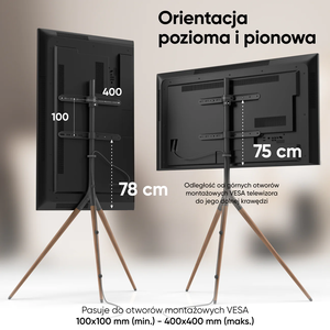 ONKRON Wewnętrzny stojak TV dla 32