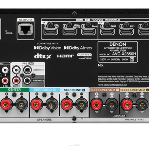 Denon AVC-X2850H – amplituner AV 7.2, 150 W na kanał, 8K Ultra HD, Dolby Atmos, DTS:X, HEOS Built-in - 3