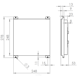 Cerasonar 2525 fit głośnik podtynkowy 50W 8 Ohm 97dB max single stereo - 2