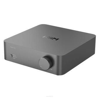 WiiM Vibelink Amp 100W na kanał przy 8Ω i 200W na kanał przy 4Ω, oferując potężne i wysokiej jakości wzmocnienie