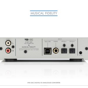 Musical Fidelity V90 DAC to przetwornik cyfrowo-analogowy zaprojektowany z myślą o dostarczeniu oszałamiającej jakości dźwięku z szerokiego zakresu źródeł. - 2