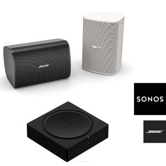 Sonos Amp Zestaw wzmacniacz bezprzewodowy, Głośniki Bose Designmax DM6SE