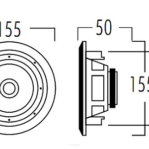 ArtSound MDC6 BIAŁY – okrągły – średnica: 150 mm / głośnik dwudrożny / 5” polypropylen woofer + 1” tweeter / moc: 50 W RMS / pasmo: 100 – 20 kHz / 8 ohm - 4