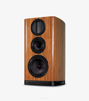 Wharfedale AURA 2 Walnut – naturalny fornir orzechowy,  podstawkowe kolumny Hi-Fi inspirowane serią ELYSIAN