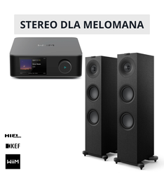 WiiM Amp Ultra Grey + KEF Q7 Meta Czarna satyna Z myślą o melomanach, fanach kina domowego i entuzjastach inteligentnego domu