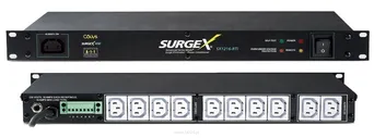 SurgeX SX-1216-RTi Rack-mounted 240 V AC power splitter, 16 A, 10 outputs, remote turn-o