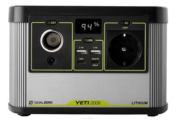 Goal Zero Yeti 200 X (230V) Całkowicie bezwonna, maksymalnie cicha, bardzo mobilna i ekstremalnie lekka stacja zasilania.