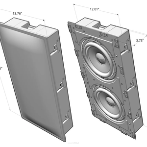 SVS 3000 In-Wall Dual Subwoofer System – referencyjny subwoofer instalacyjny do zabudowy ściennej  Zestaw wzmacniacz + 2 szt subwoofer instalacyjny - 2