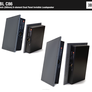 JBL CONCEAL C86  3-drożny niewidzialny głośnik instalacyjny w dwóch oddzielnych panelach FidelityGlass - 2