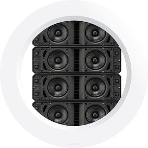 TOA HX-5B System głośnikowy z regulowaną charakterystyką promieniowania; zbudowany z 4 modułów głośnikowych (woofer + 3 tweetery każdy); moc znamionowa 200W, efektywność 96-99 dB SPL (zależnie od kąta otwarcia), pasmo przenoszenia 70(85)Hz - 20kHz (zależn - 6