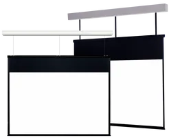Suprema AQUARIUS C/D Format 1:1 Elektrycznie rozwijany ekran projekcyjny z linii profesjonalnej SPECJALISTYCZNEJ z systemem opuszczanej kasety, dedykowany do bardzo wysokich pomieszczeń