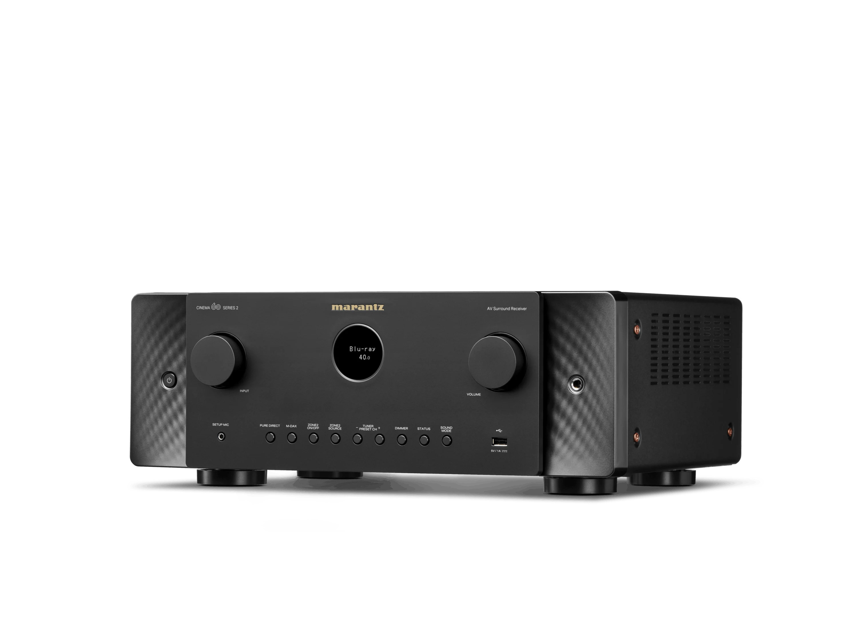 Marantz CINEMA 60 DAB Series 2 Black – amplituner w kolorze czarnym, widok z przodu