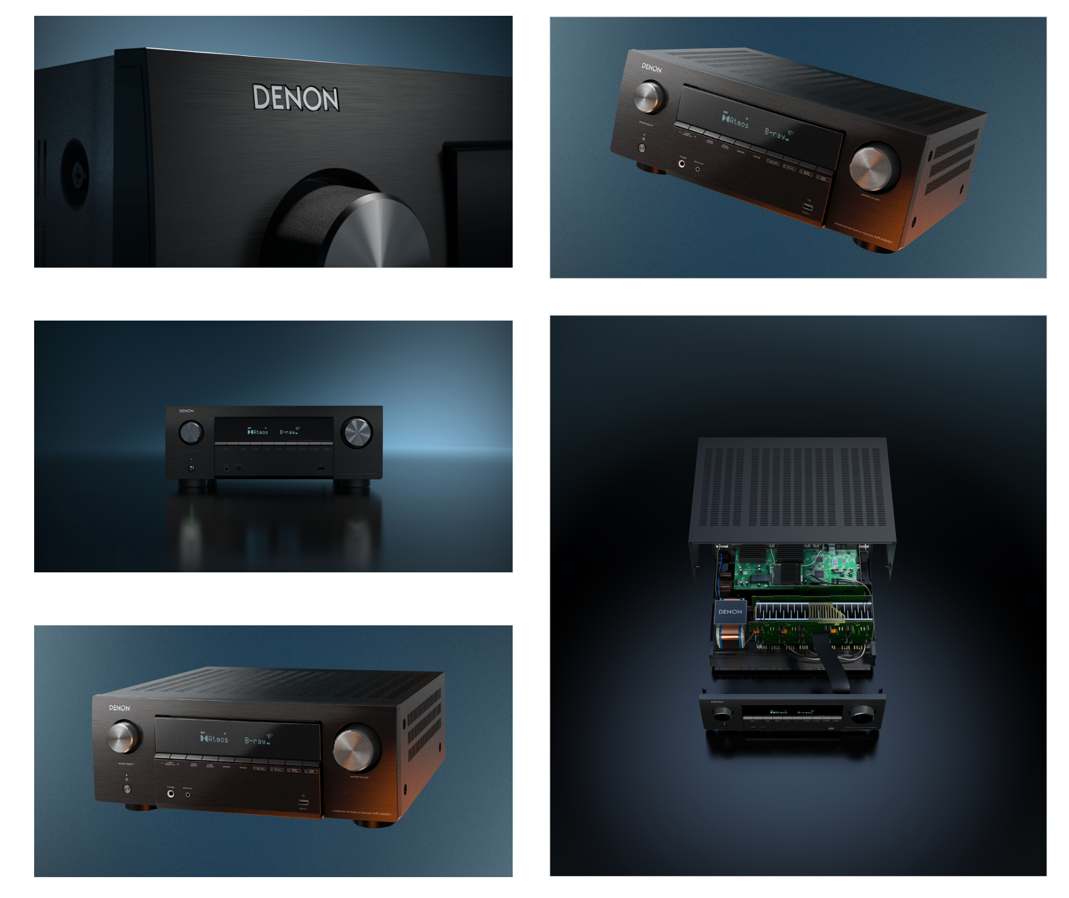 Denon AVC-X3900H – amplituner kina domowego 9.4 z Dolby Atmos i obsługą 8K Denon AVC-X3900H – amplituner kina domowego, widok z przodu