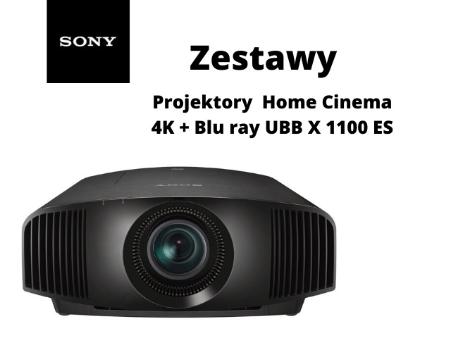 Sony VPL-VW270 Biały Projektor 4K + Sony UBP-X1100ES Odtwarzacz Blu-ray 4K Ultra HD Gratis